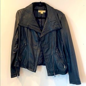 Black Michael kors leather jacket